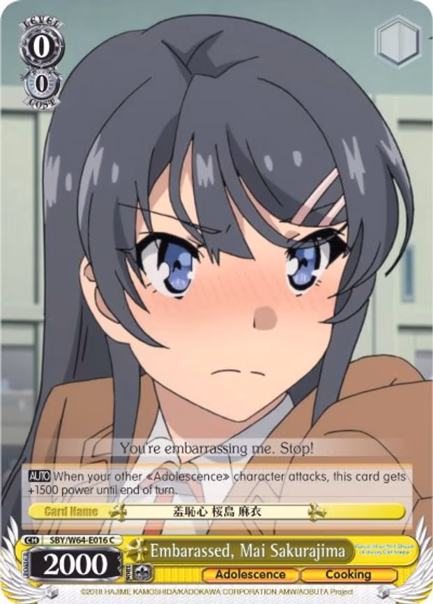 Embarassed, Mai Sakurajima