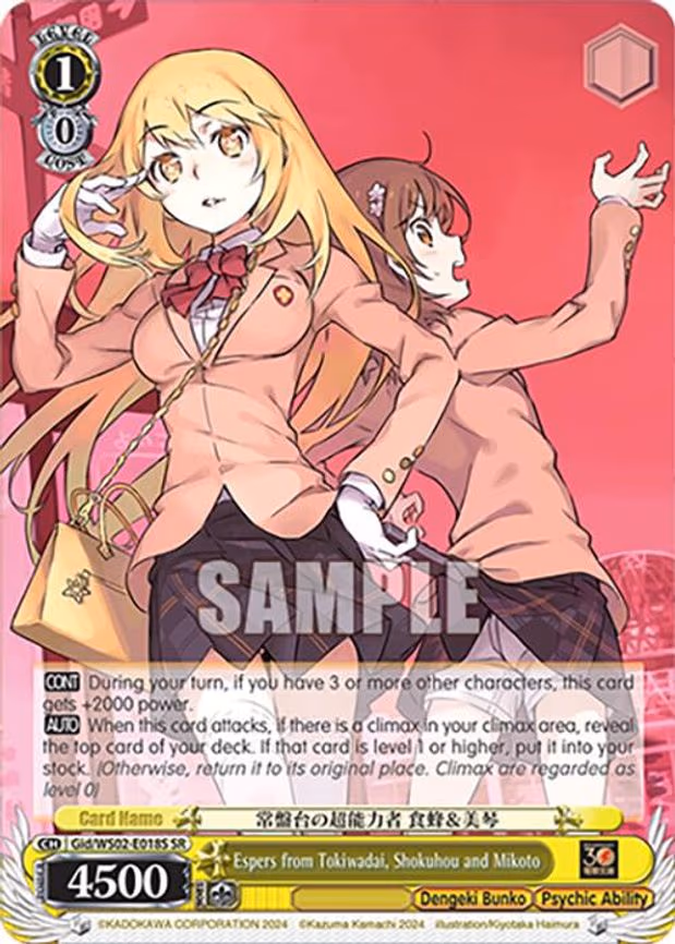 Espers from Tokiwadai, Shokuhou and Mikoto