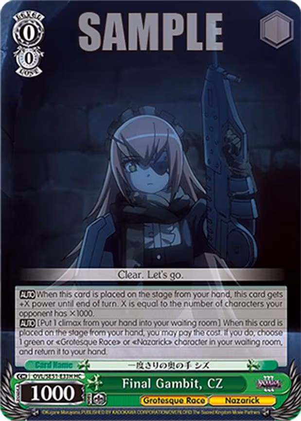 Final Gambit, CZ