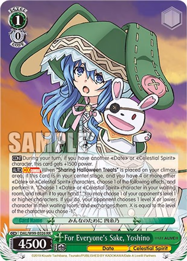 For Everyone's Sake, Yoshino