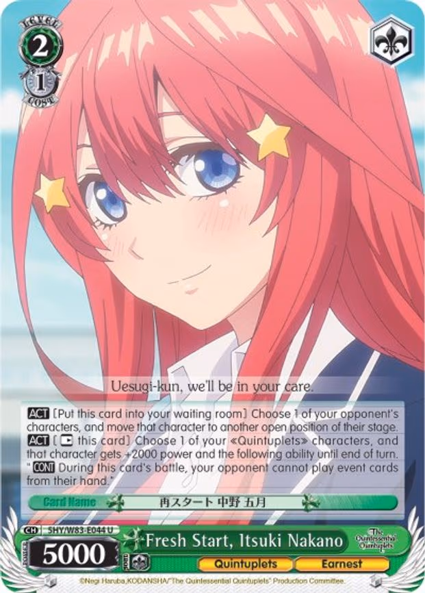 Fresh Start, Itsuki Nakano