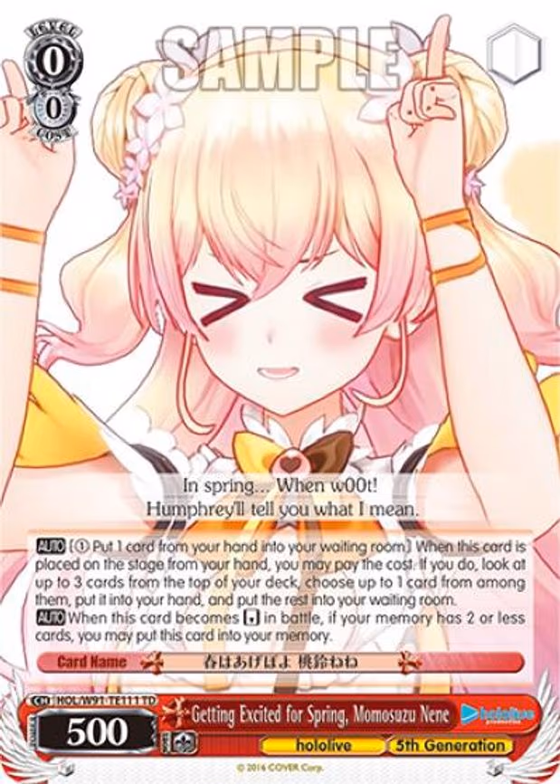 Getting Excited for Spring, Momosuzu Nene - Trial Deck (HOL/W91-TE111 TD)