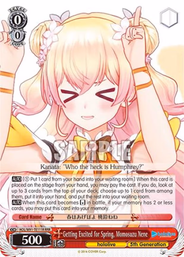 Getting Excited for Spring, Momosuzu Nene - Triple Rare (HOL/W91-TE111R RRR)