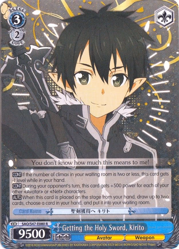 Getting the Holy Sword, Kirito