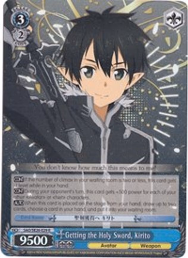 Getting the Holy Sword, Kirito