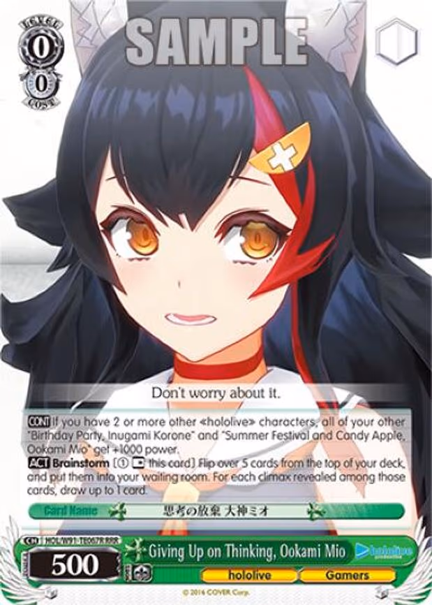 Giving Up on Thinking, Ookami Mio