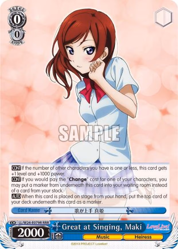 Great at Singing, Maki
