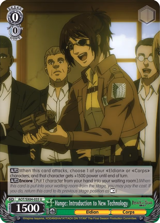Hange: Introduction to New Technology - Uncommon (AOT/SX04-035 U)