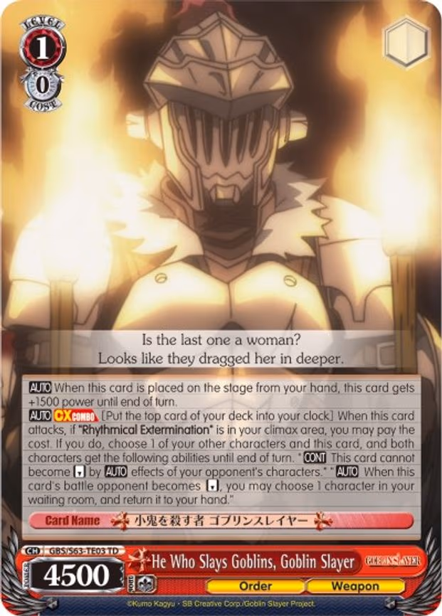 He Who Slays Goblins, Goblin Slayer