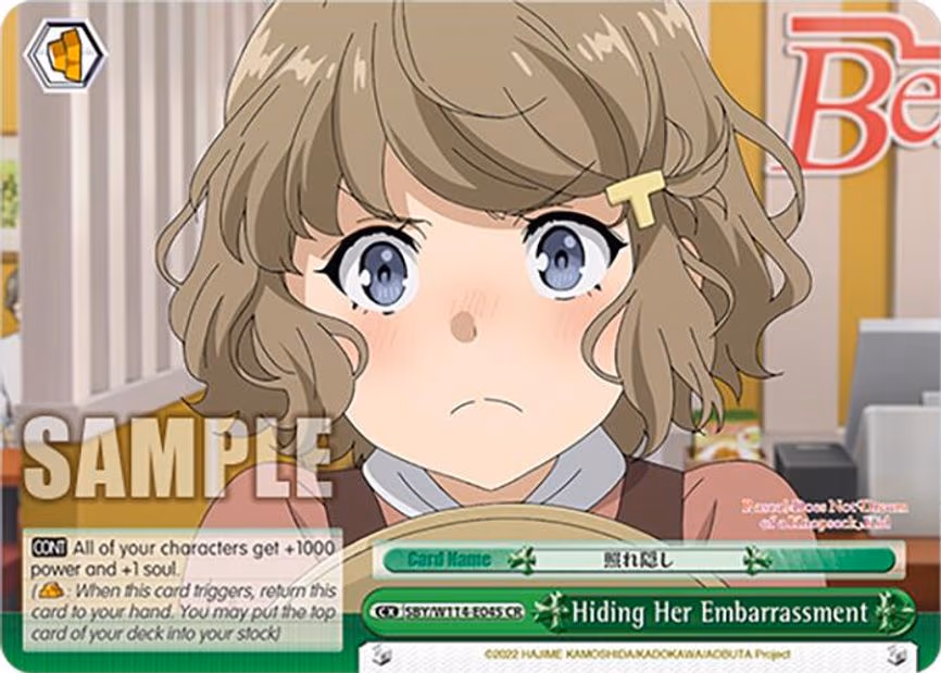 Hiding Her Embarrassment