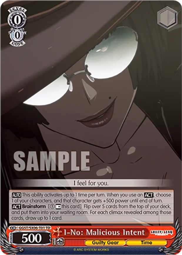 I-No: Malicious Intent - Trial Deck (GGST/SX06-T01 TD)