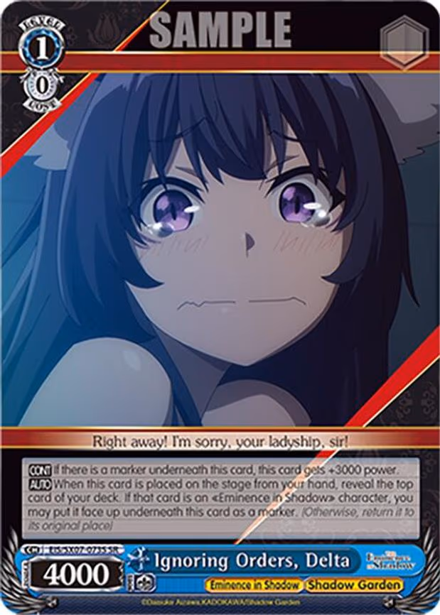Ignoring Orders, Delta