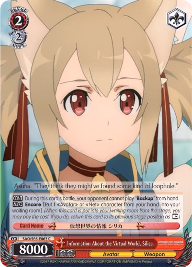 Information About the Virtual World, Silica