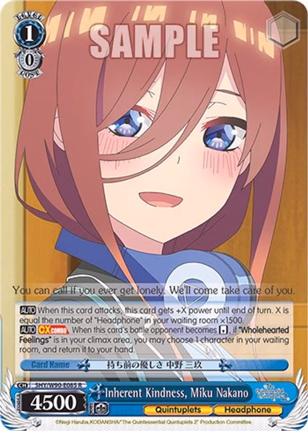 Inherent Kindness, Miku Nakano - Rare (5HY/W90-E085 R)