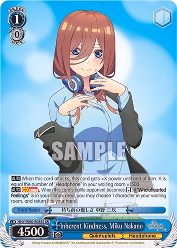 Inherent Kindness, Miku Nakano - Super Rare (5HY/W90-E085S SR)