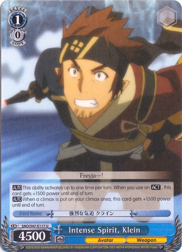 Intense Spirit, Klein