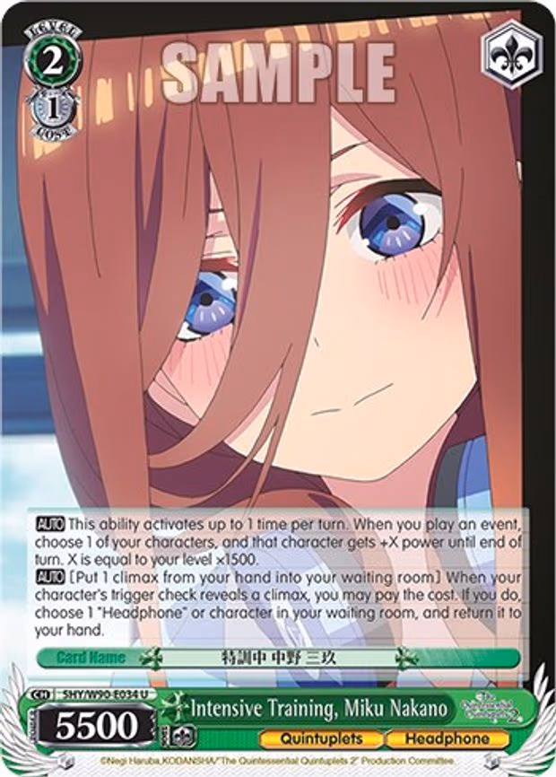 Intensive Training, Miku Nakano