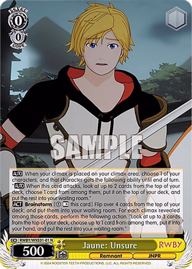 Jaune: Unsure