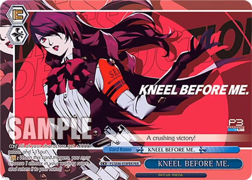 KNEEL BEFORE ME.