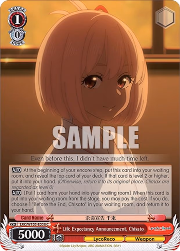 Life Expectancy Announcement, Chisato