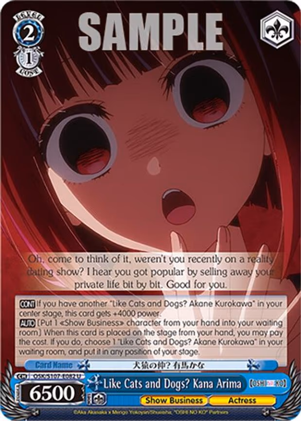 Like Cats and Dogs? Kana Arima