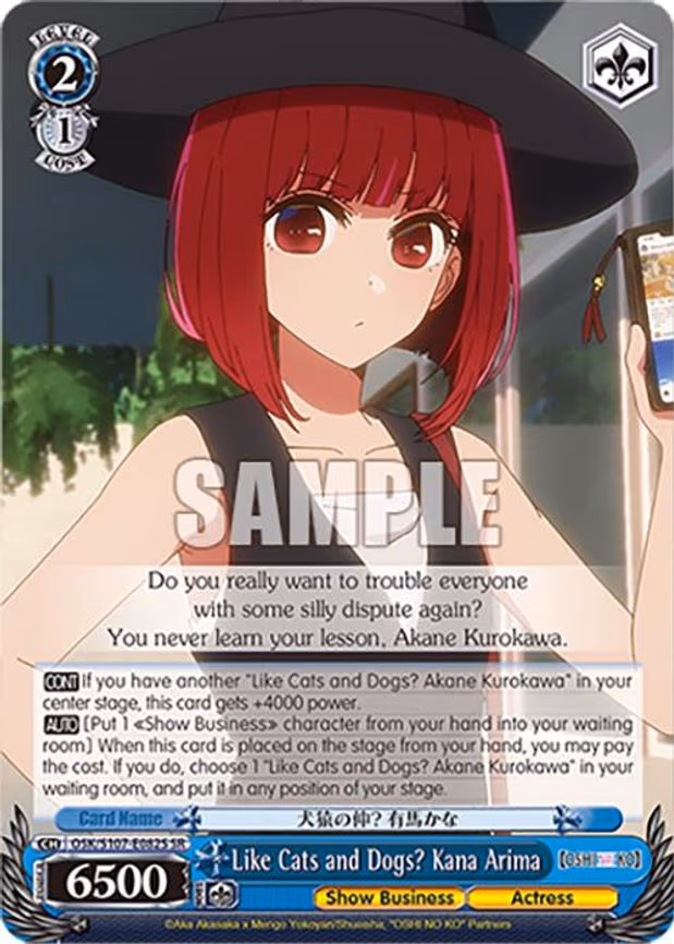 Like Cats and Dogs? Kana Arima