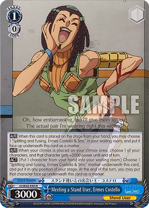 Meeting a Stand User, Ermes Costello