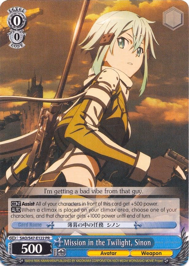 Mission in the Twilight, Sinon