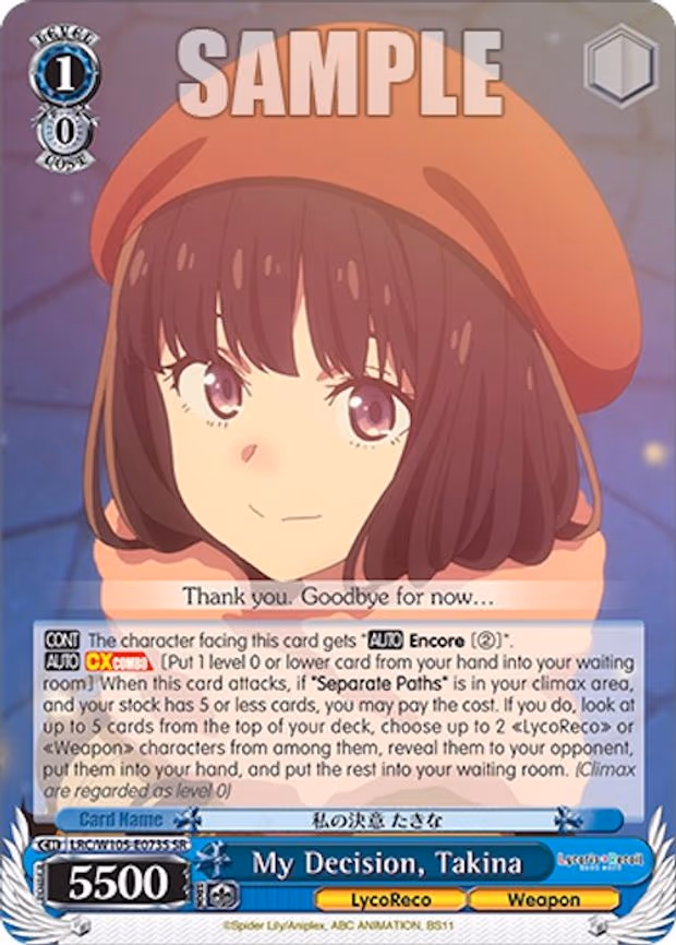 My Decision, Takina