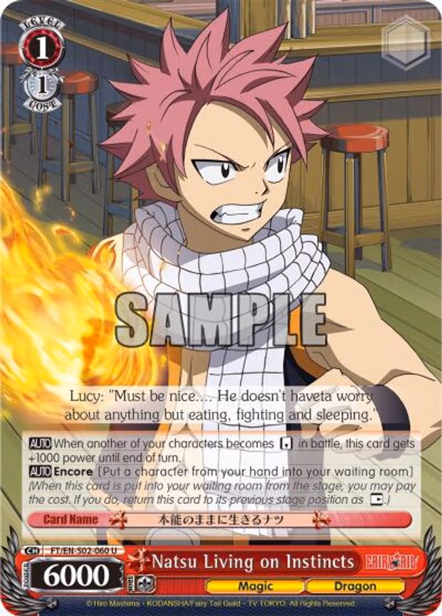 Natsu Living on Instincts