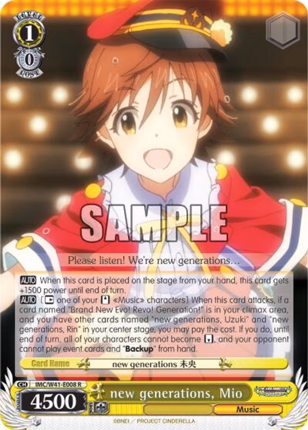 new generations, Mio