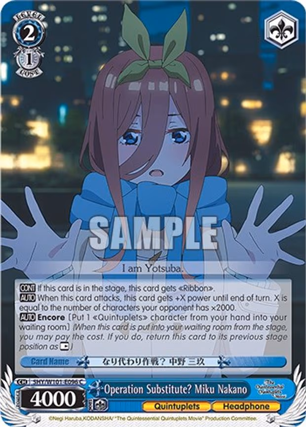 Operation Substitute? Miku Nakano