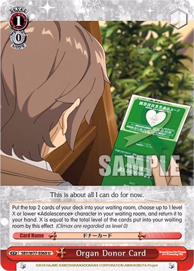 Organ Donor Card