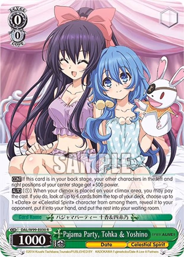 Pajama Party, Tohka & Yoshino