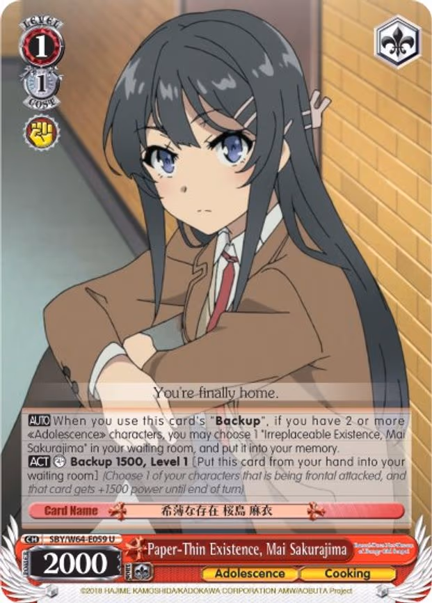 Paper-Thin Existence, Mai Sakurajima