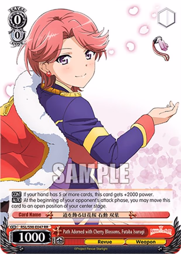 Path Adorned with Cherry Blossoms, Futaba Isurugi - Double Rare (RSL/S98-E047 RR)