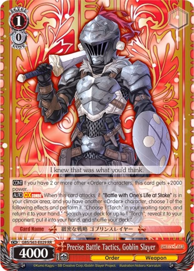 Precise Battle Tactics, Goblin Slayer