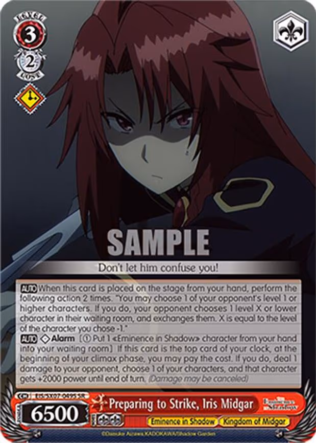 Preparing to Strike, Iris Midgar