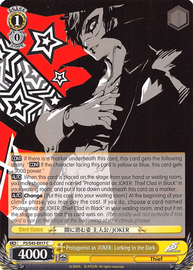 Protagonist as JOKER: Lurking in the Dark