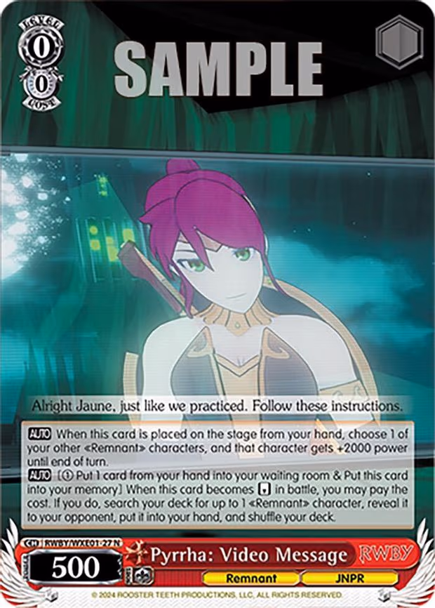 Pyrrha: Video Message