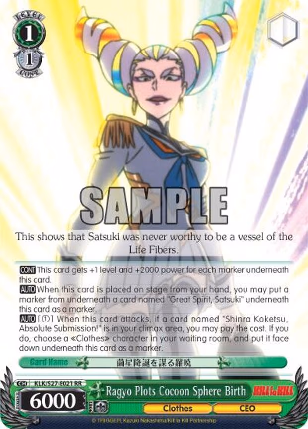 Ragyo Plots Cocoon Sphere Birth