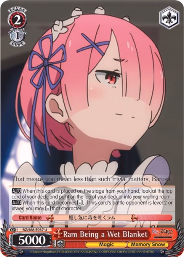 Ram Being a Wet Blanket