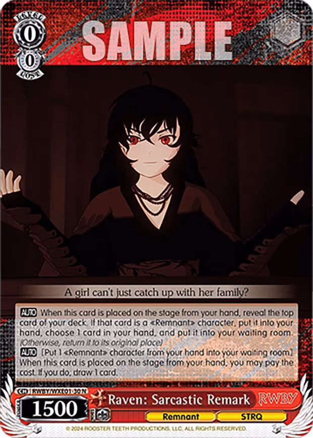 Raven: Sarcastic Remark