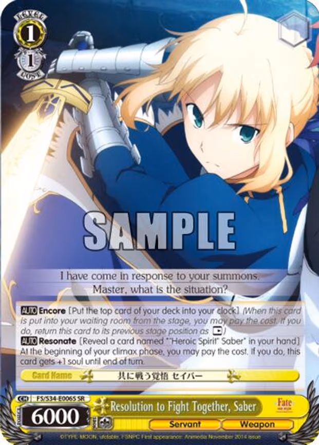 Resolution to Fight Together, Saber