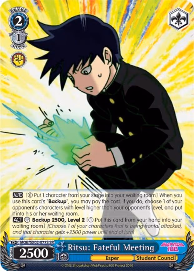 Ritsu: Fateful Meeting - Super Rare (MOB/SX02-077S SR)