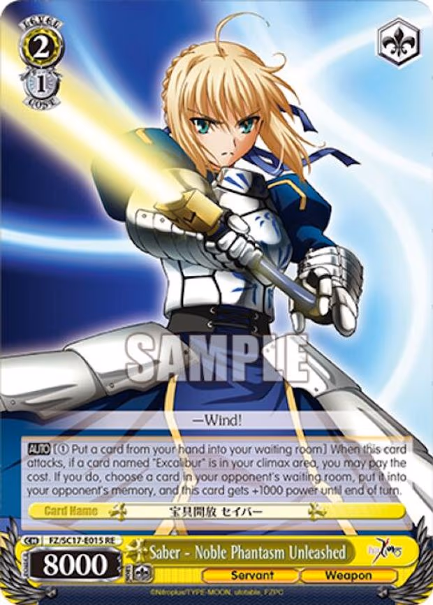 Saber - Noble Phantasm Unleashed - Reprint (FZ/SC17-E015 RE)