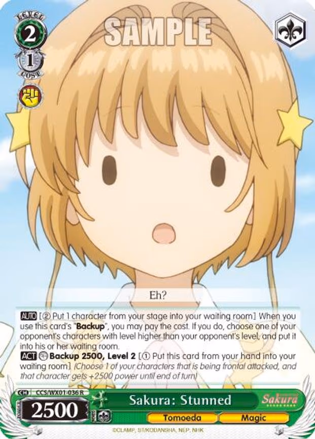 Sakura: Stunned - Rare (CCS/WX01-036 R)