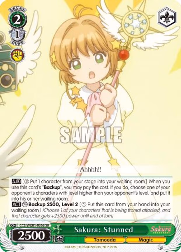 Sakura: Stunned - Super Rare (CCS/WX01-036S SR)