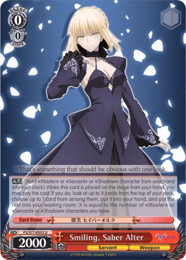 Smiling, Saber Alter