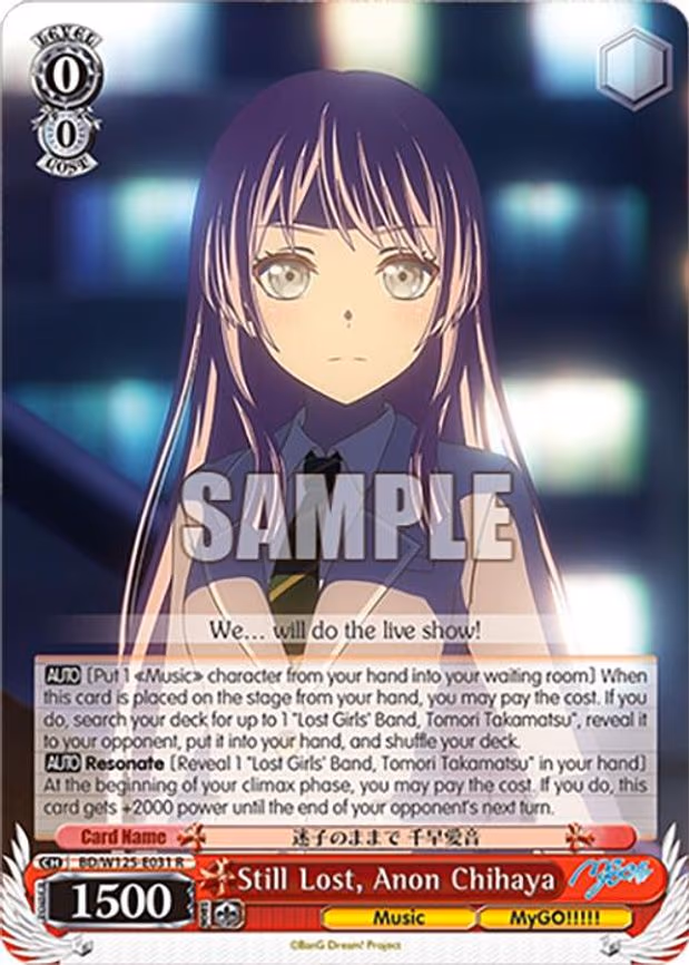 Still Lost, Anon Chihaya